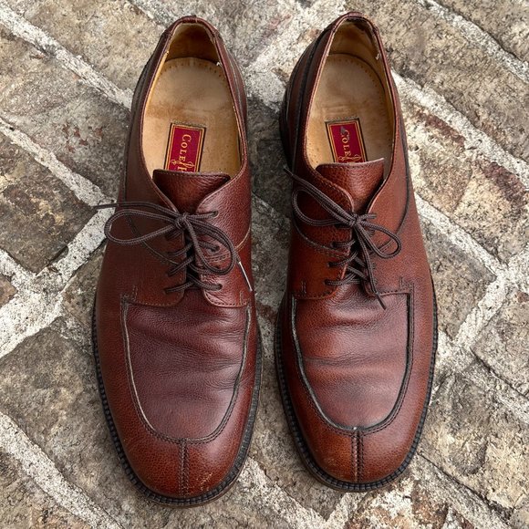 Cole Haan Studio Oxford Dress Shoes Brown Pebbled Leather Split Toe Men\'s 11M main image 4